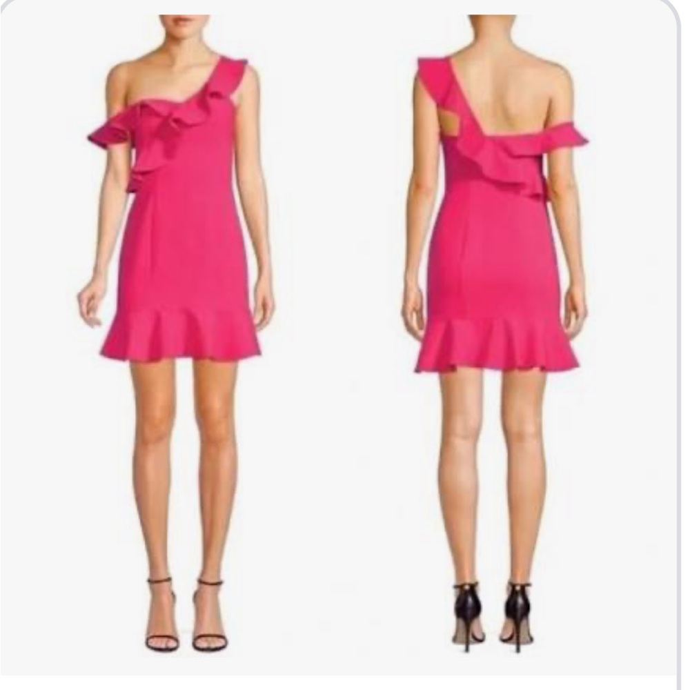 Likely NY Hot Pink Mini Cocktail Dress